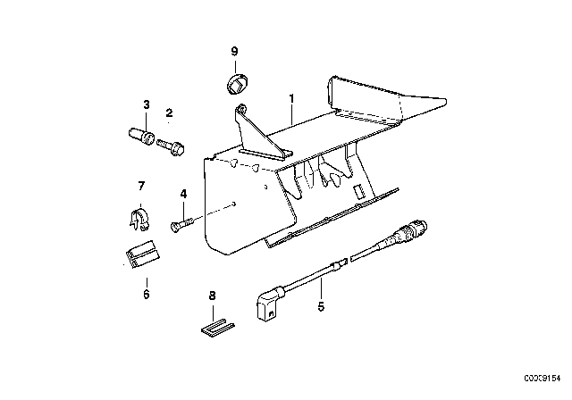 1998 BMW 318ti Connection Cable Cd-Changer Diagram for 65128360672