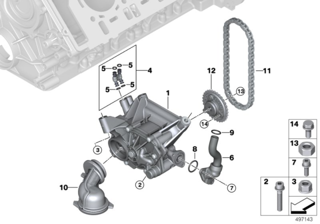 2019 BMW 750i xDrive Control Line Diagram for 11418612062