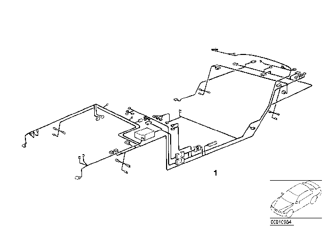 2003 BMW 525i Main Wiring Harness Diagram for 61116938149