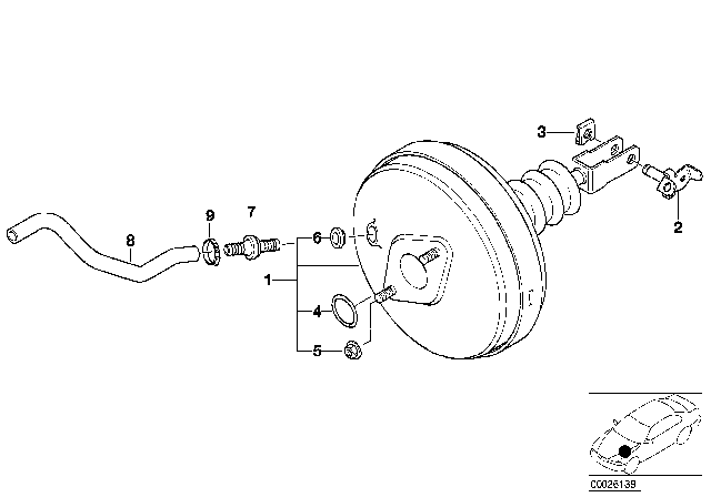 1999 BMW Z3 Power Brake Unit Depression Diagram