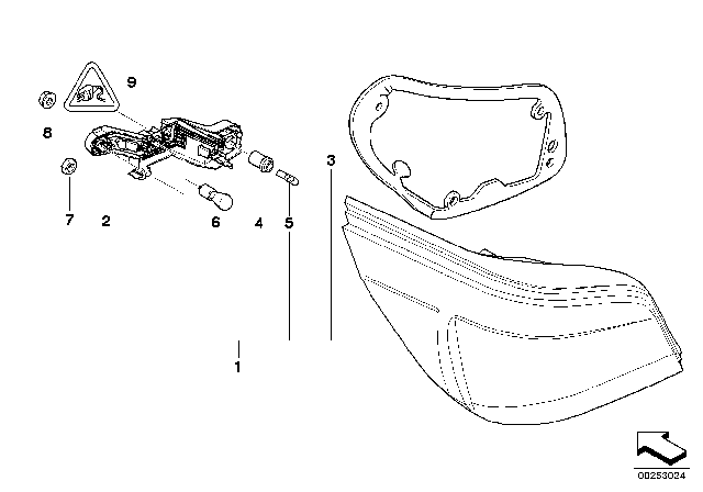 2010 BMW 535i xDrive Rear Light Diagram