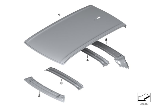 2017 BMW X5 Roof Diagram