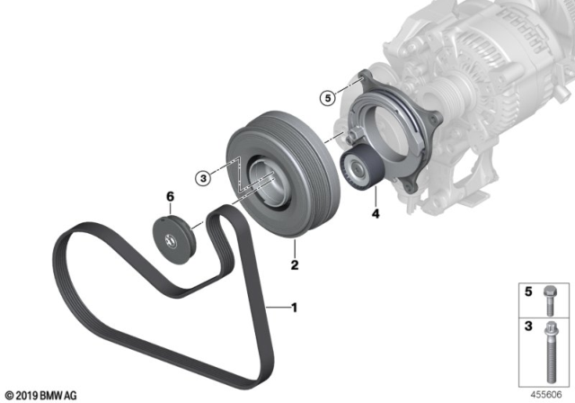 2020 BMW 430i Engine Crankshaft Pulley Diagram for 11238638446