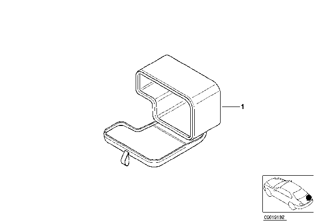 1990 BMW 750iL CD Player Cover Diagram