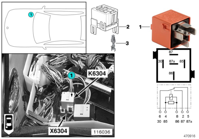 2003 BMW M5 Relay, Secondary Air Pump Diagram