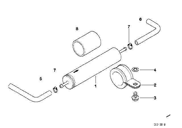 2001 BMW 750iL Fuel Pipes And Fuel Filters Diagram