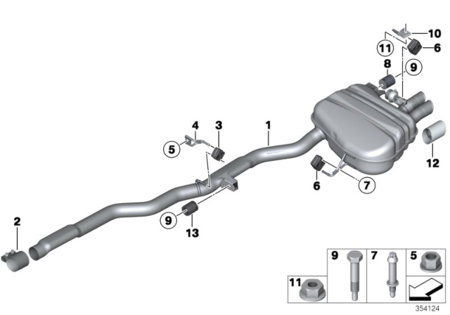 2012 BMW 528i xDrive Vibration Absorber Diagram for 18307811444