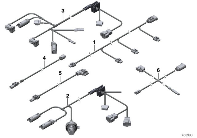 2012 BMW M3 Cable Set, Servotronic Diagram for 61129115546
