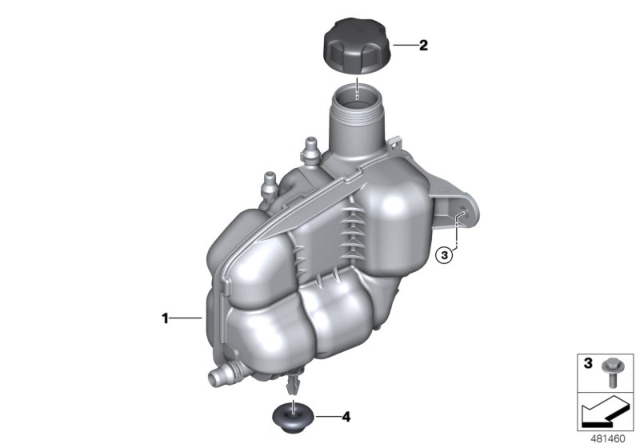 2020 BMW X2 Coolant Expansion Tank Diagram for 17138687503