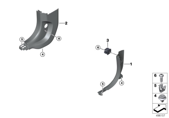 2020 BMW 840i Trim Panel Leg Room Diagram