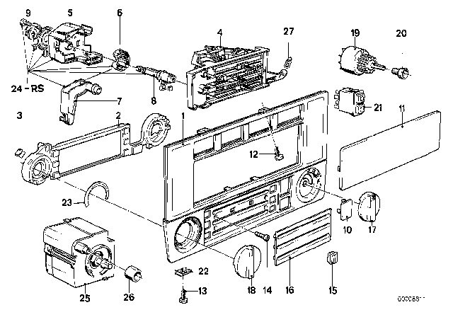 1984 BMW 325e Heater Control Diagram