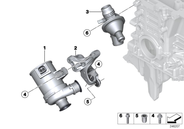 2015 BMW X1 Water Pump - Thermostat Diagram