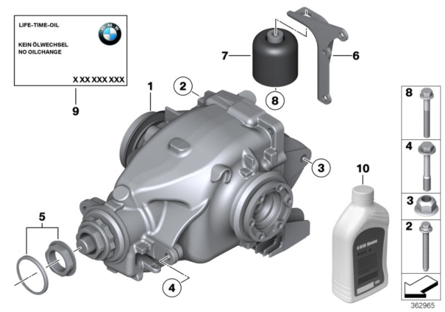 2014 BMW Z4 Differential Diagram for 33107615973