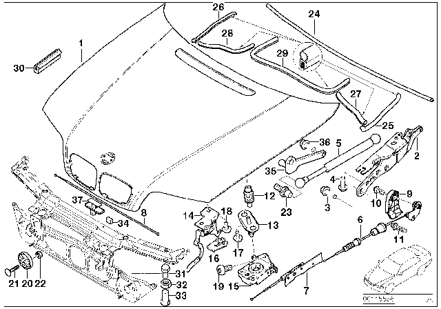 2004 BMW 325i Engine Mood / Mounting Parts Diagram