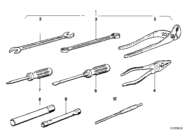 1981 BMW 528i Socket Wrench Diagram for 71111103084