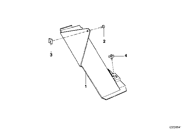 1985 BMW 524td Foot Rest Diagram