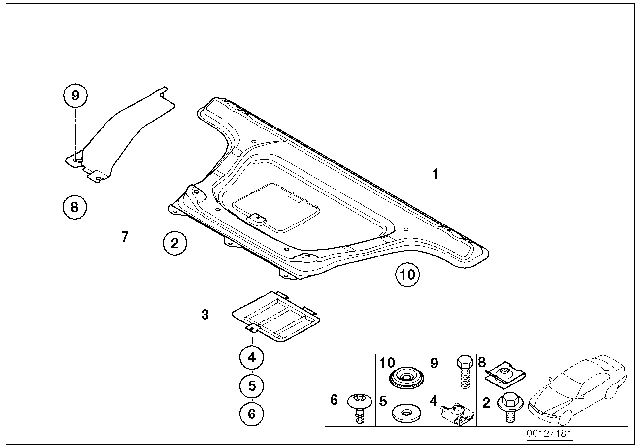 2005 BMW 325Ci Reinforcement, Body Diagram