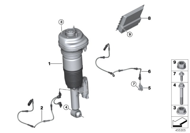 2019 BMW Alpina B7 Air Spring Strut, Rear / Control Units Diagram