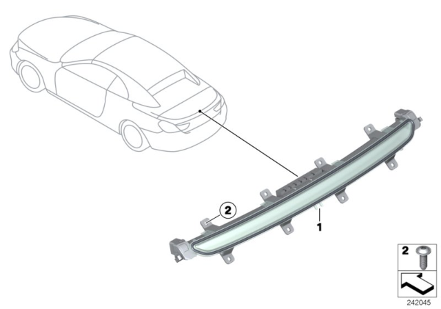 2015 BMW 650i Third Stoplamp Diagram