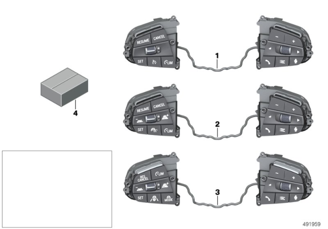 2020 BMW M8 Switch For Steering Wheel Diagram 1