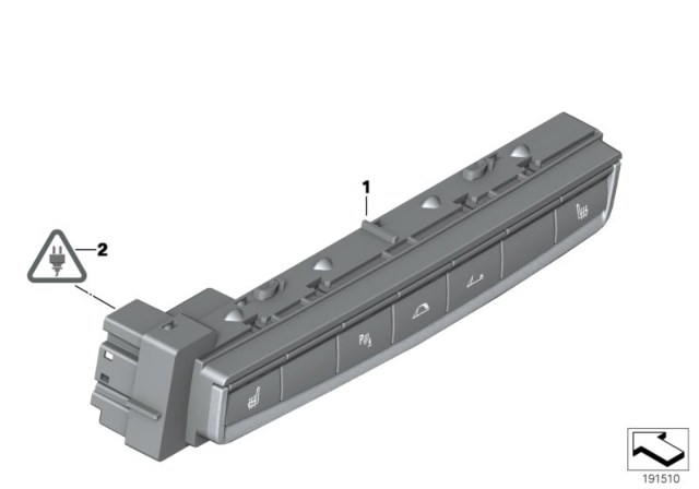 2012 BMW Z4 Switch Unit, Centre Console Diagram