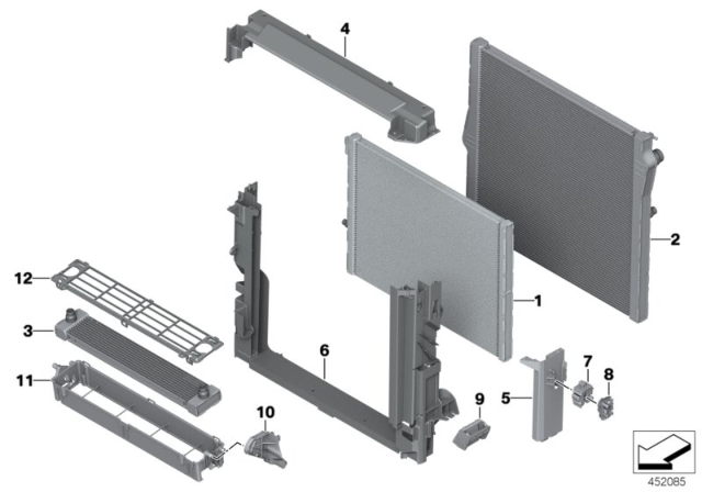 2015 BMW X5 M Radiator, Front-Mounted Diagram for 17117589470