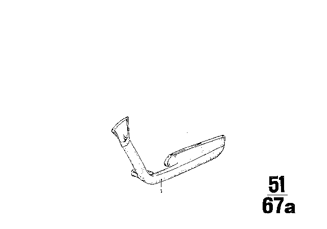 1974 BMW 3.0S Armrest, Rear Diagram 1