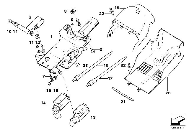 2001 BMW 525i Steering Wheel Column Adjustment, Electrical Diagram