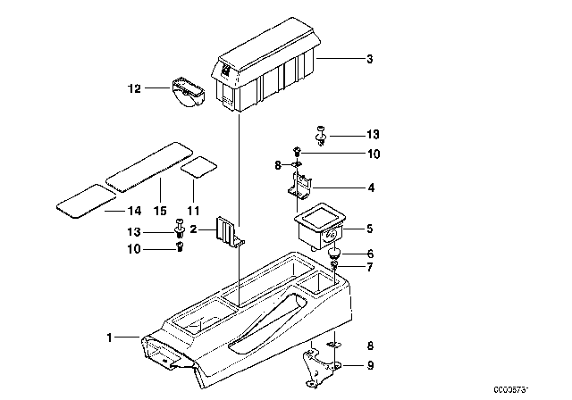 1999 BMW 318ti Coinbox Diagram for 51168146482