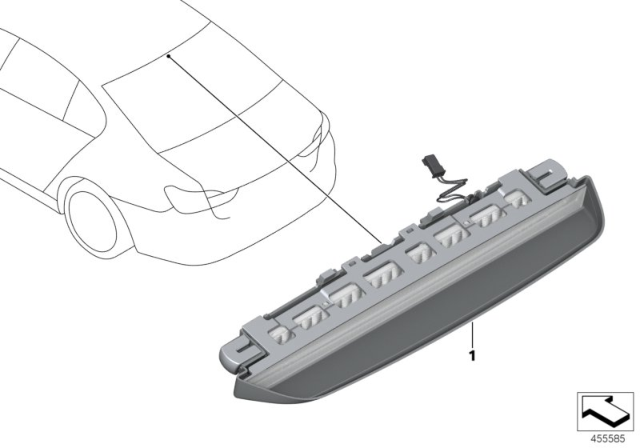 2019 BMW 740i xDrive Third Stoplamp Diagram