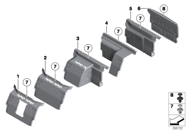 2011 BMW 740i Trim Panel, Rear Trunk / Trunk Lid Diagram 3