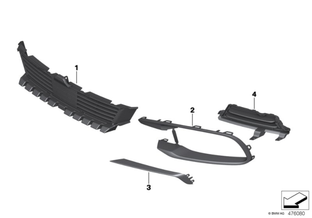 2016 BMW 640i xDrive Gran Coupe Trim Panel, Trim Elements Diagram