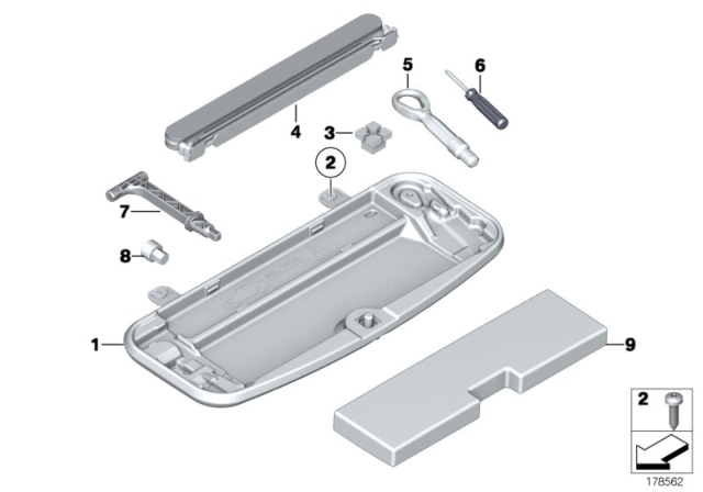 2015 BMW Alpina B7L xDrive Additional Tool Kit Diagram