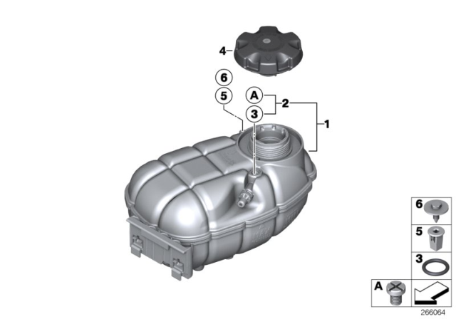 2016 BMW 435i Coolant Expansion Tank Diagram for 17137642160