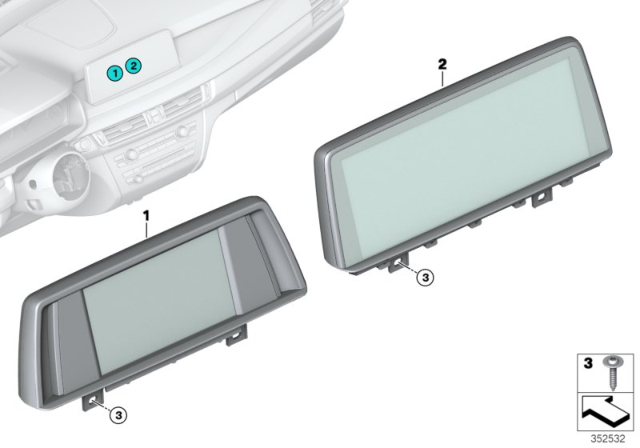 2014 BMW X5 Central Information Display Diagram