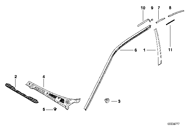 1999 BMW 318ti Foil Right Diagram for 51328146402