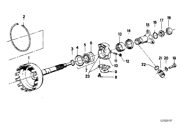 1982 BMW 528e Output (ZF 3HP22) Diagram