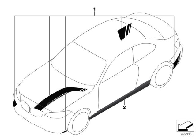 2018 BMW M2 Competition Wrapping Diagram