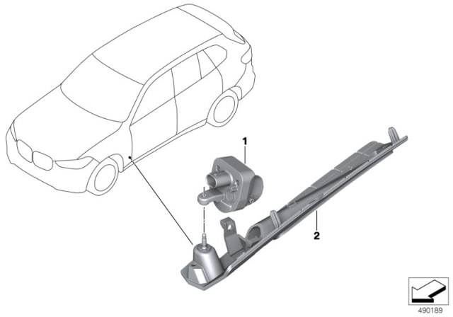 2019 BMW X7 HOLDER, LAMP MODULE, RIGHT Diagram for 63148097362