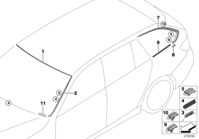 2016 BMW 328d xDrive Cover, Windshield, Top Diagram for 51317258053