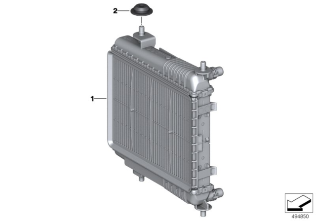 2019 BMW Z4 External Radiator Diagram