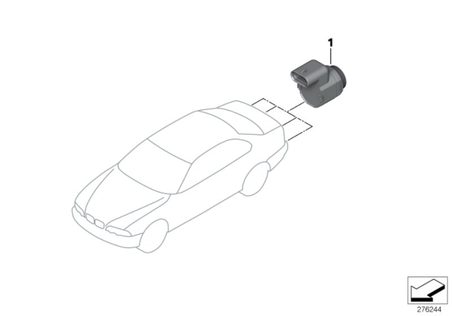 2003 BMW 325i Ultrasonic-Sensor Diagram