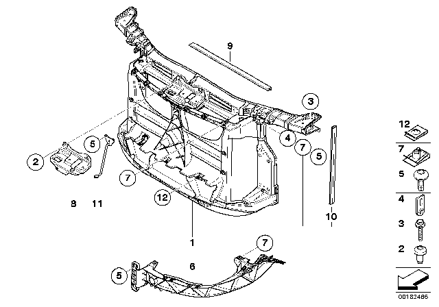 2011 BMW 128i Front Panel Diagram