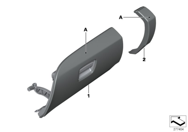 2013 BMW 640i Individual Glove Compartment Diagram