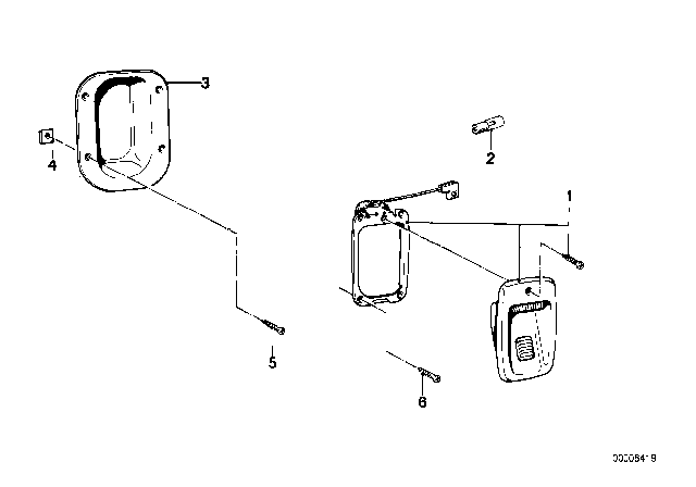 1984 BMW 733i Reading Light Diagram