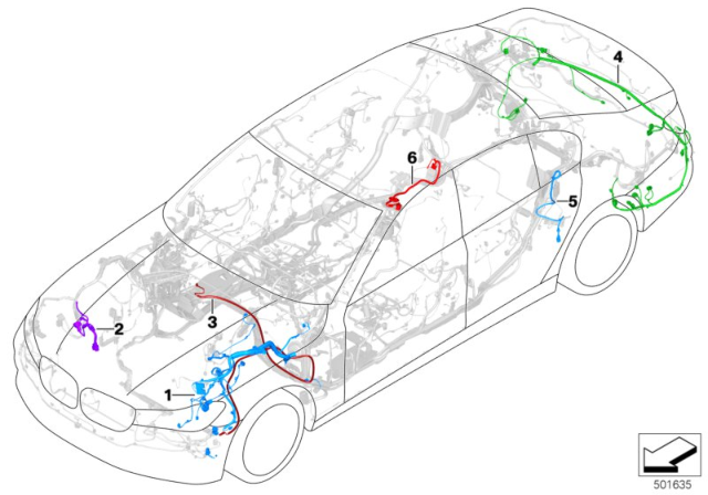 2019 BMW M850i xDrive Scope Of Repair Work Main Wiring Harness Diagram