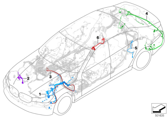 2018 BMW 740e xDrive Front Left Repair Wiring Set Diagram for 61126823262