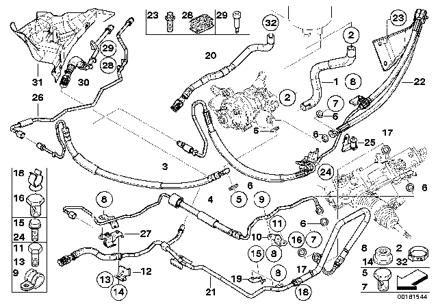 2009 BMW 535i Holder With Rubber Mounting Diagram for 32416781803