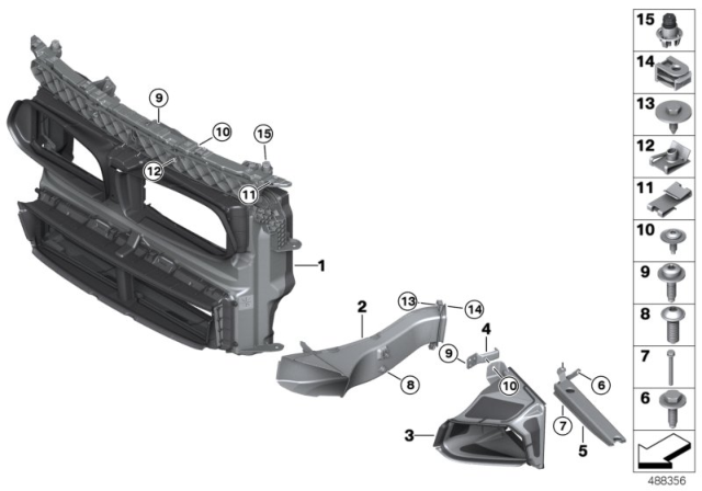 2020 BMW X2 Air Ducts Diagram