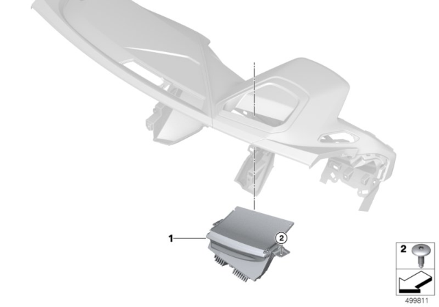 2020 BMW 228i xDrive Gran Coupe Head-Up Display Diagram